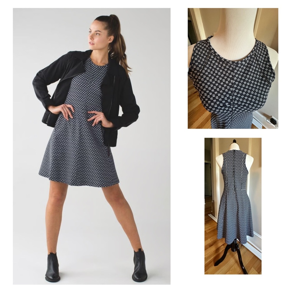 lululemon Go ‘Til Dawn dress | White + Black | Size 8